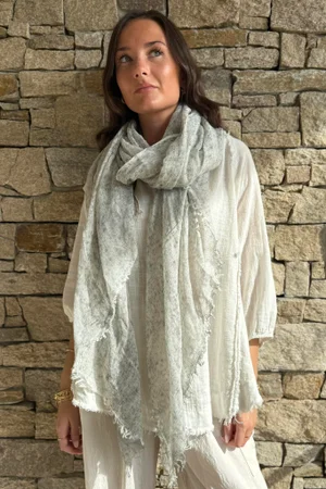 Speckled Rustic Scarf Grey